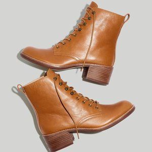 Madewell The Patti Lace-Up Boot (Saddle)
